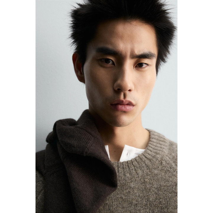 СВИТЕР СВОБОДНОГО КРОЯ ИЗ РЕЛЬЕФНОЙ ТКАНИ