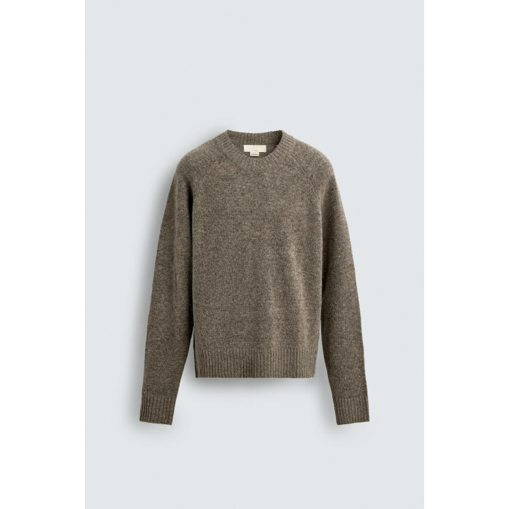 СВИТЕР СВОБОДНОГО КРОЯ ИЗ РЕЛЬЕФНОЙ ТКАНИ