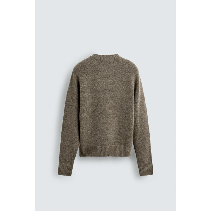 СВИТЕР СВОБОДНОГО КРОЯ ИЗ РЕЛЬЕФНОЙ ТКАНИ