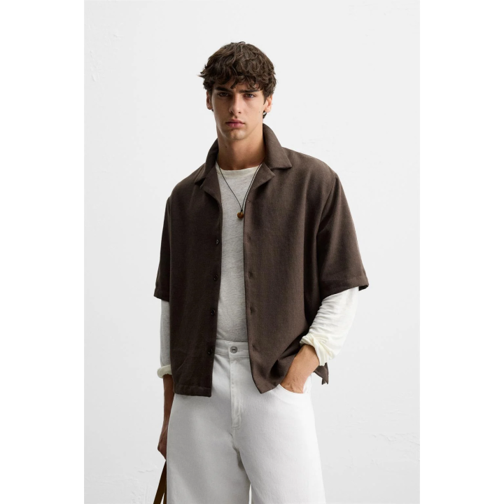 РУБАШКА С РЕЛЬЕФНОЙ ТКАНЬЮ