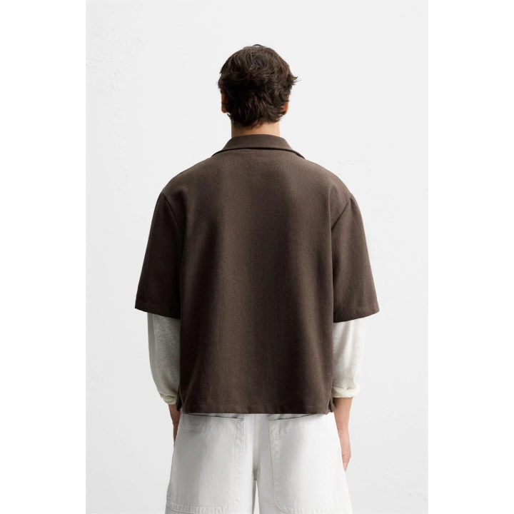 РУБАШКА С РЕЛЬЕФНОЙ ТКАНЬЮ