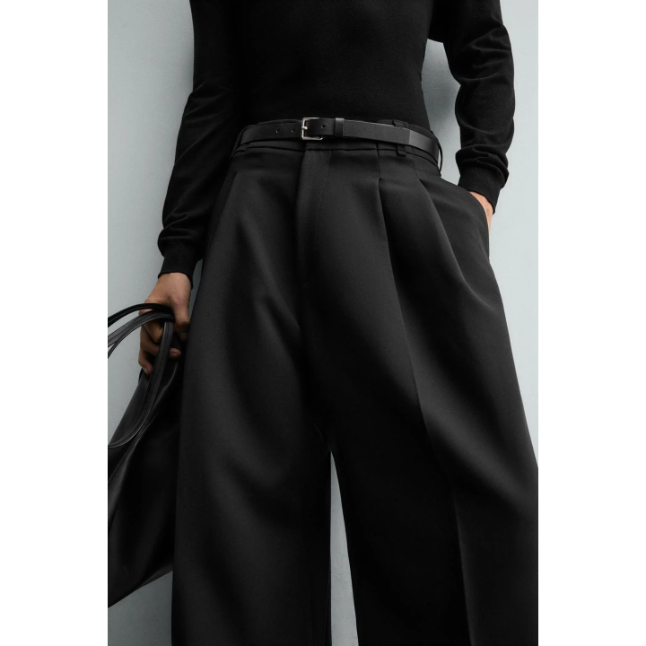 БРЮКИ WIDE FIT СО СКЛАДКАМИ