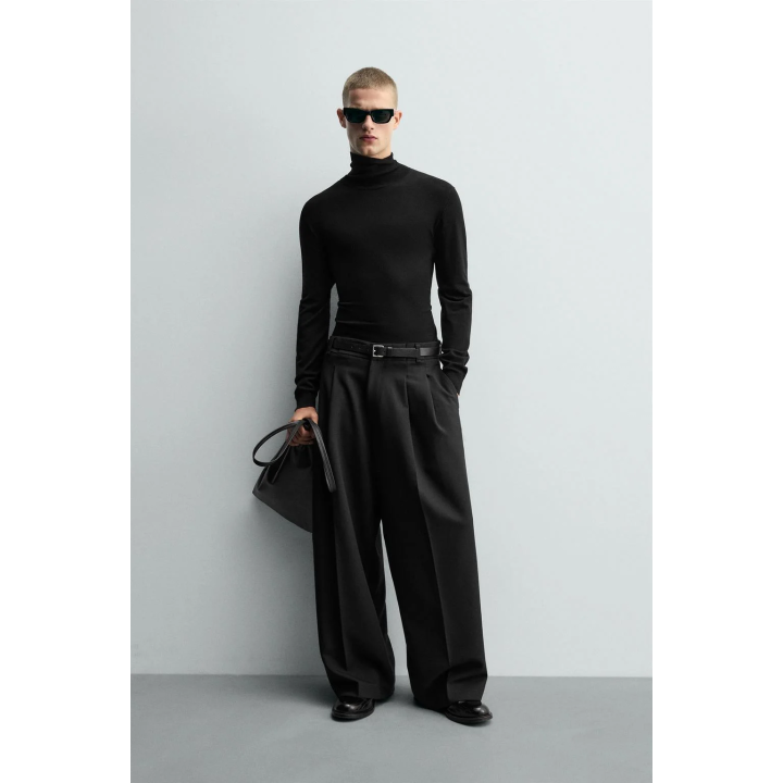 БРЮКИ WIDE FIT СО СКЛАДКАМИ