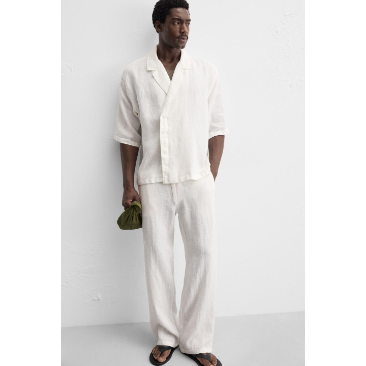 БРЮКИ RELAXED FIT ИЗ 100% ЛЬНА