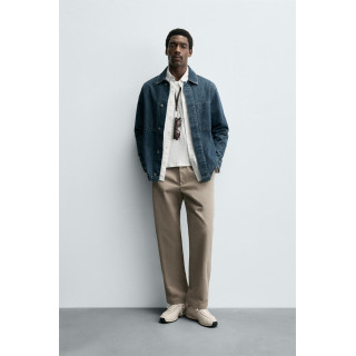 БРЮКИ STRAIGHT FIT ИЗ ТКАНИ С УЗОРОМ