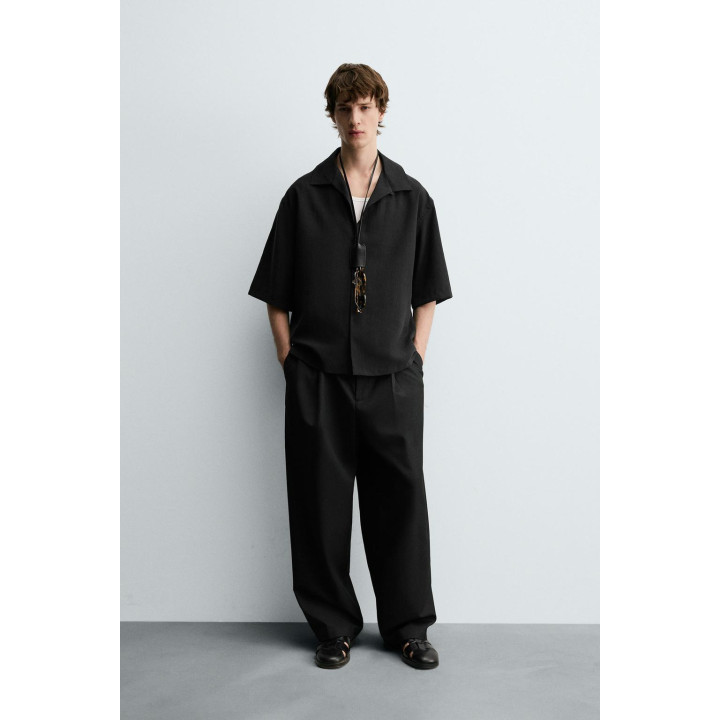 РУБАШКА RELAXED FIT ИЗ СТРУЯЩЕЙСЯ ТКАНИ