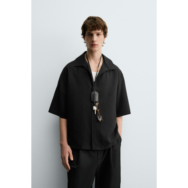 РУБАШКА RELAXED FIT ИЗ СТРУЯЩЕЙСЯ ТКАНИ