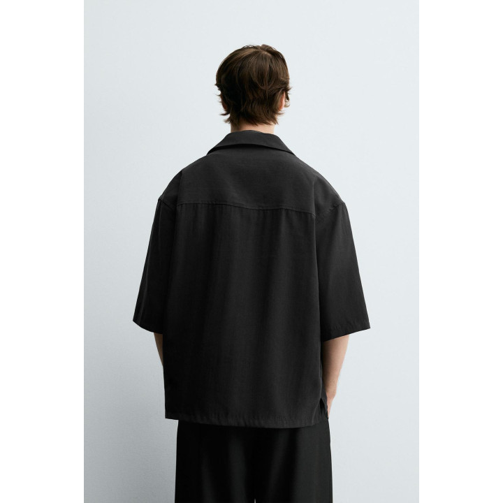 РУБАШКА RELAXED FIT ИЗ СТРУЯЩЕЙСЯ ТКАНИ