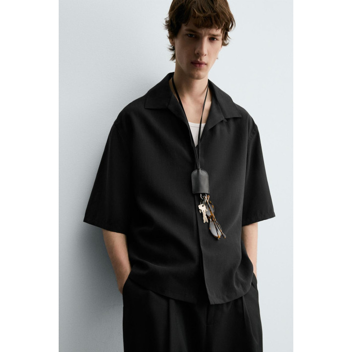 РУБАШКА RELAXED FIT ИЗ СТРУЯЩЕЙСЯ ТКАНИ