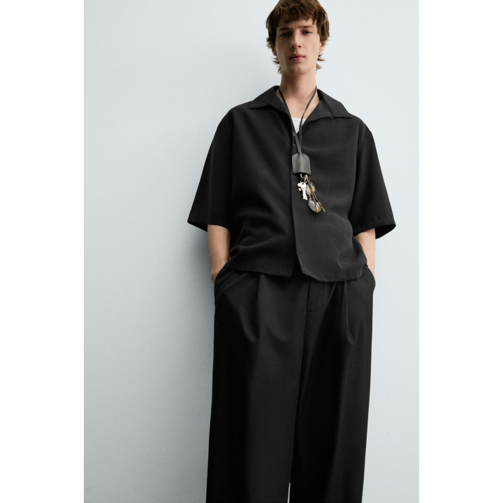 РУБАШКА RELAXED FIT ИЗ СТРУЯЩЕЙСЯ ТКАНИ