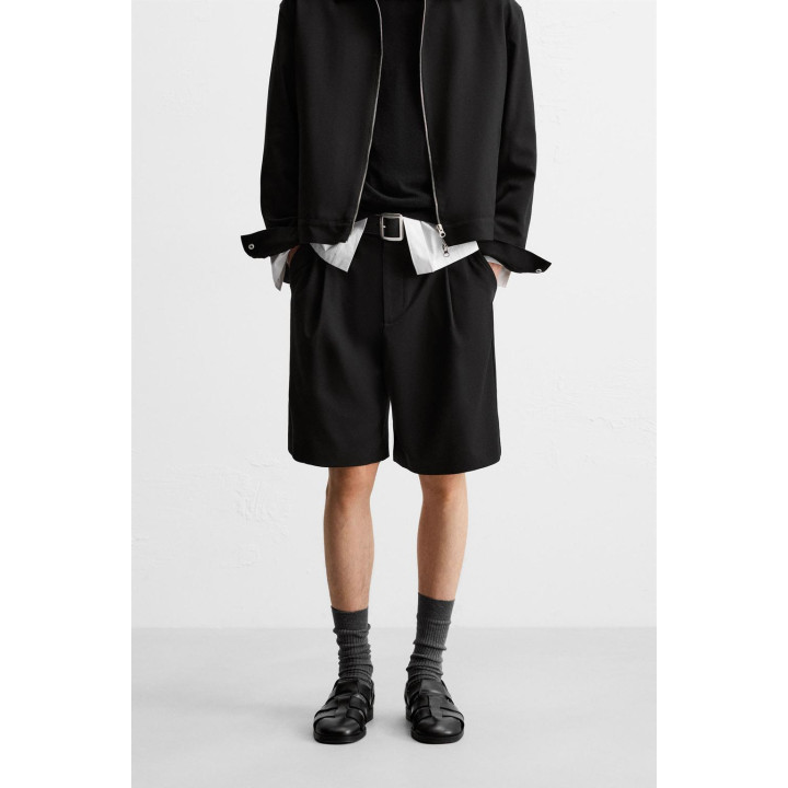 ШОРТЫ-БЕРМУДЫ RELAXED FIT СО СКЛАДКАМИ