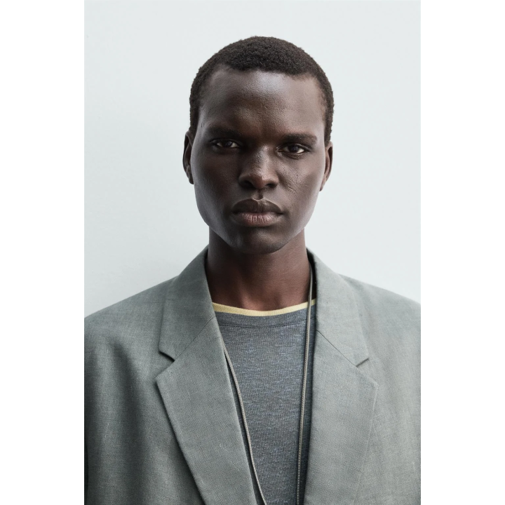 ДВУБОРТНЫЙ КОСТЮМНЫЙ БЛЕЙЗЕР ИЗ 100% ЛЬНА