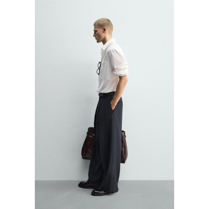 Брюки в полоску сафьяна