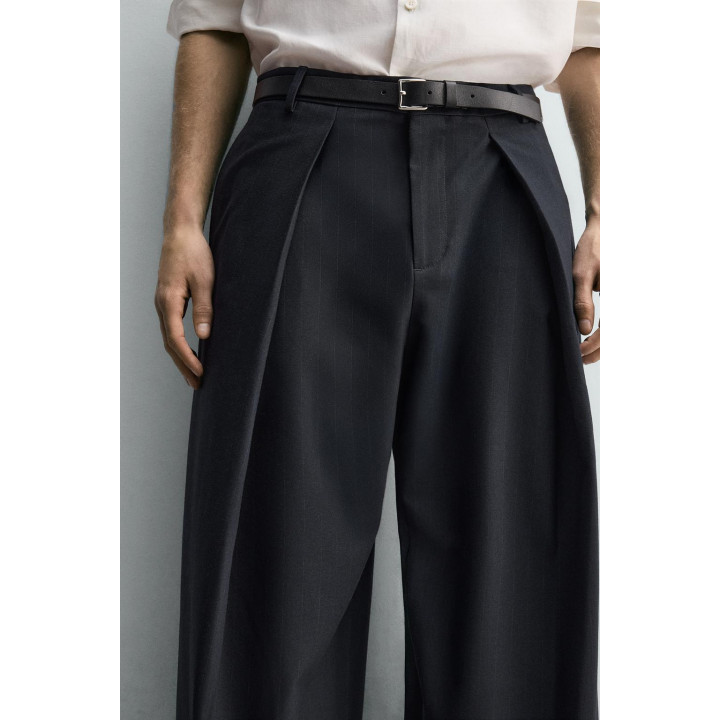 Брюки в полоску сафьяна