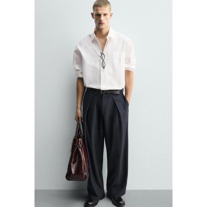 Брюки в полоску сафьяна