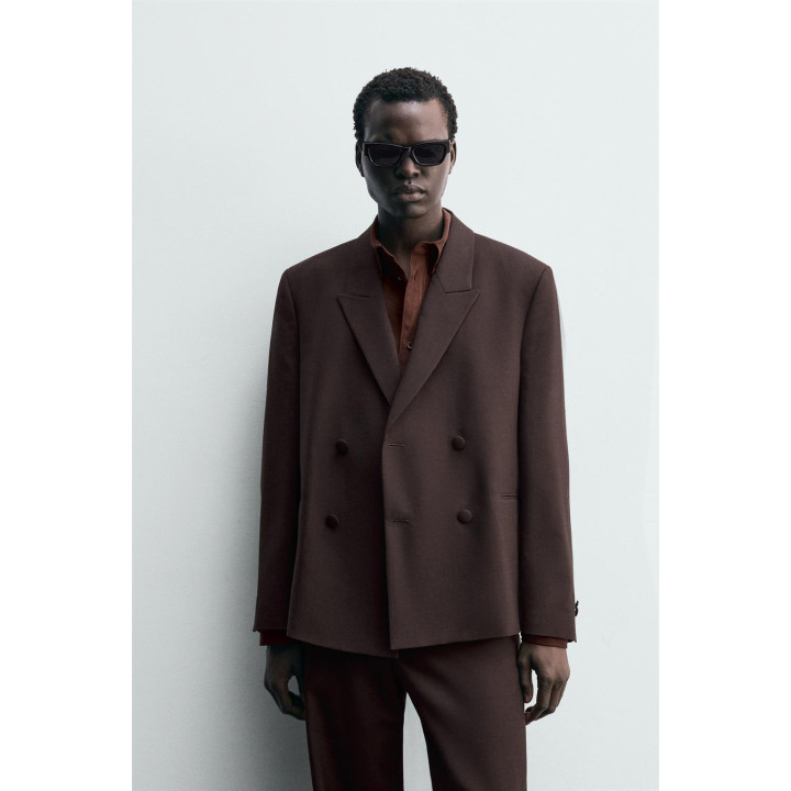 Пиджак с двубортной застежкой из шерстяной смеси