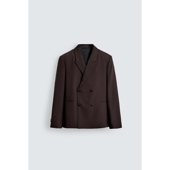 Пиджак с двубортной застежкой из шерстяной смеси