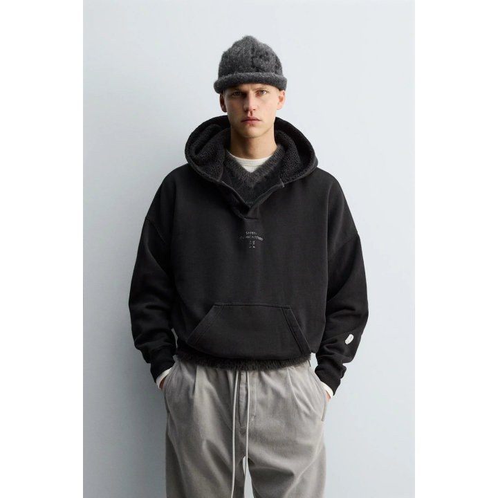 CONTRAST POUCH POCKET HOODIE X SR_A