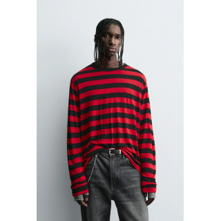 ФУТБОЛКА В ПОЛОСКУ С КОНТРАСТОМ