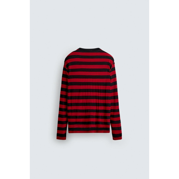 ФУТБОЛКА В ПОЛОСКУ С КОНТРАСТОМ