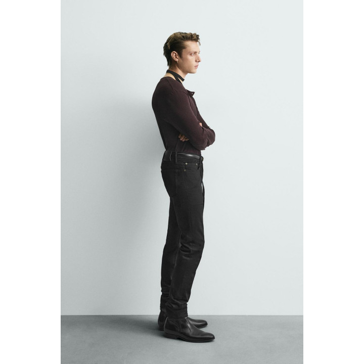 Футболка с воротником henley из лиоцелла и хлопка