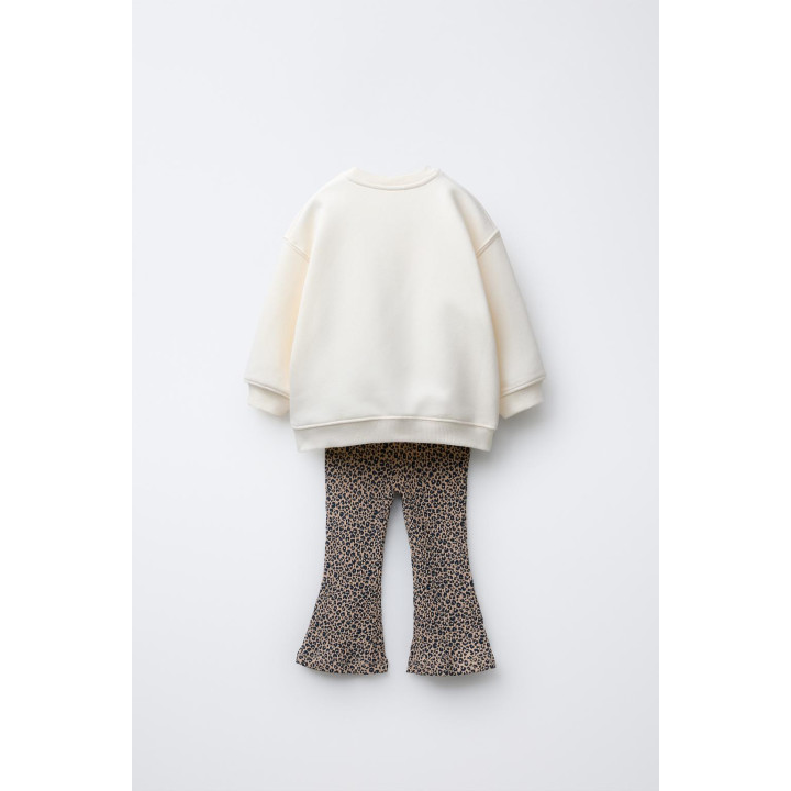 КОМПЛЕКТ: ТОЛСТОВКА И РАСКЛЕШЕННЫЕ ЛЕГИНСЫ С ПРИНТОМ