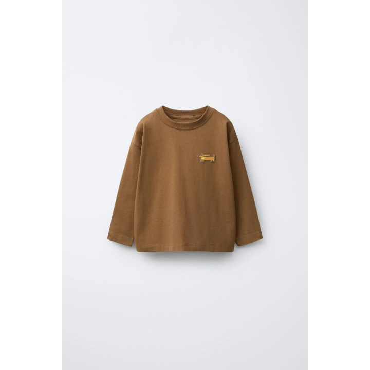 ФУТБОЛКА С ПРОРЕЗИНЕННЫМ ПРИНТОМ ЖИВОТНОГО