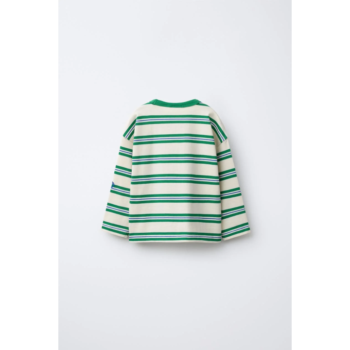 ФУТБОЛКА С ВЫШИВКОЙ В ПОЛОСКУ