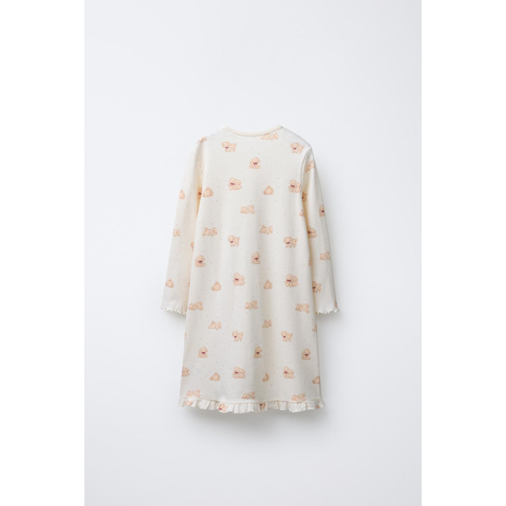 2-6 ЛЕТ/ПИЖАМА-НОЧНАЯ РУБАШКА С ПРИНТОМ «СОБАЧКИ»