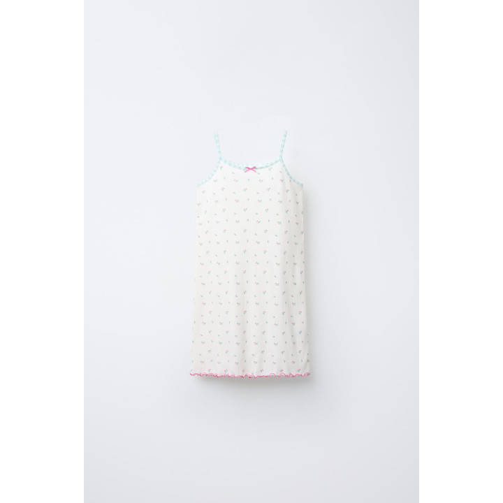 Ночная сорочка с цветочным узором для девочек 3-6 лет