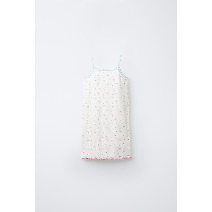 Ночная сорочка с цветочным узором для девочек 3-6 лет