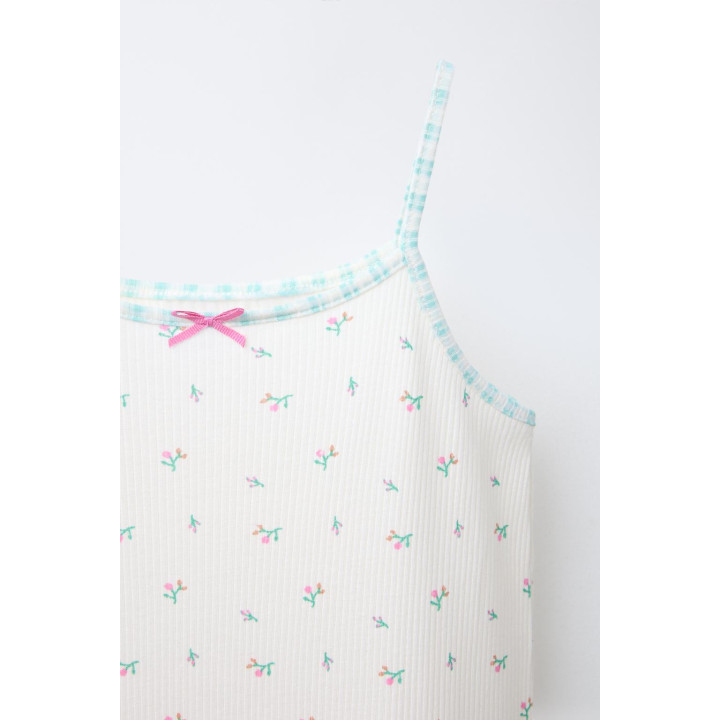 Ночная сорочка с цветочным узором для девочек 3-6 лет