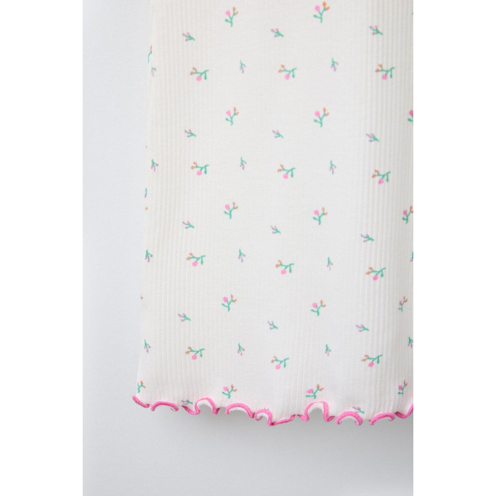 Ночная сорочка с цветочным узором для девочек 3-6 лет