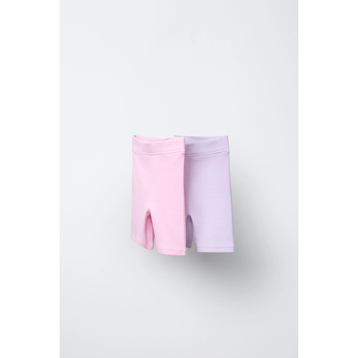 НАБОР ИЗ 2 ОДНОТОННЫХ ЛЕГИНСОВ-ВЕЛОСИПЕДОК