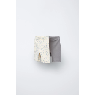 НАБОР ИЗ 2 ЛЕГИНСОВ-ВЕЛОСИПЕДОК С ЦВЕТОЧНЫМ ПРИНТОМ