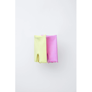 Набор из двух гладких и принтованных велосипедных шорт