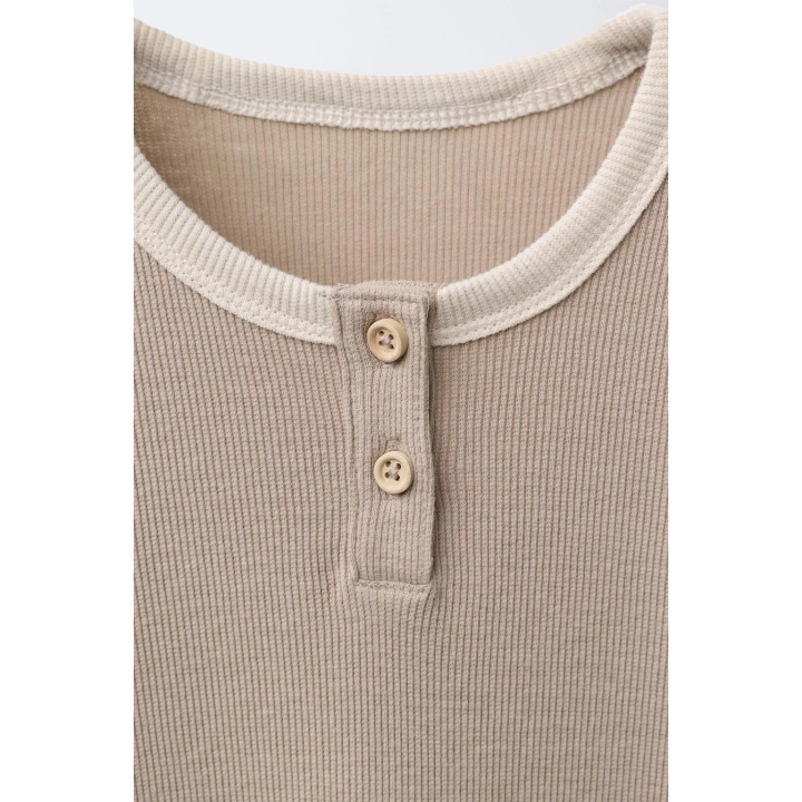 6-14 ЛЕТ/ПИЖАМА В РУБЧИК С КОНТРАСТНОЙ ОТДЕЛКОЙ