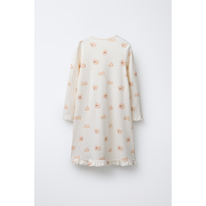 6-14 ЛЕТ/ПИЖАМА-НОЧНАЯ РУБАШКА С ПРИНТОМ «ЩЕНКИ»