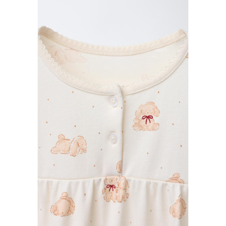 6-14 ЛЕТ/ПИЖАМА-НОЧНАЯ РУБАШКА С ПРИНТОМ «ЩЕНКИ»