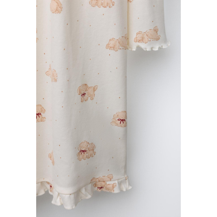 6-14 ЛЕТ/ПИЖАМА-НОЧНАЯ РУБАШКА С ПРИНТОМ «ЩЕНКИ»