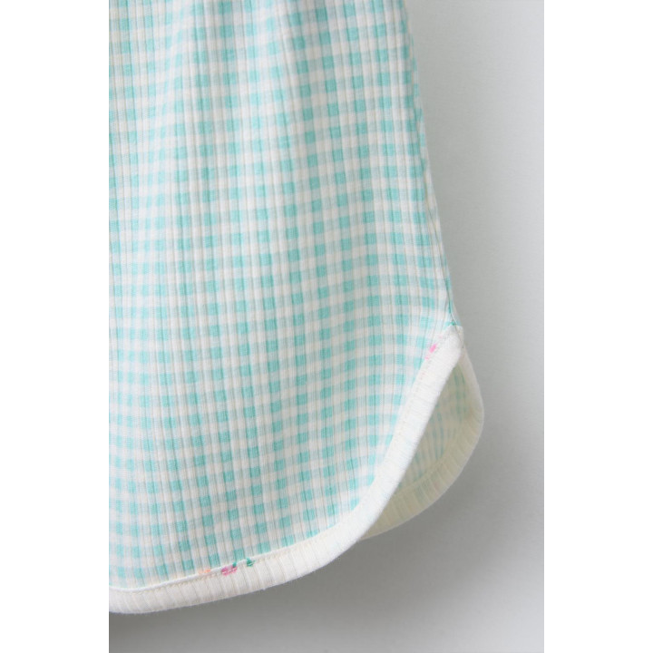 Пижама с футболкой и бермудами клетка и цветочный принт для детей 6-14 лет