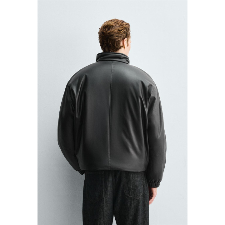 СТЕГАНАЯ КУРТКА ИЗ ИСКУССТВЕННОЙ КОЖИ