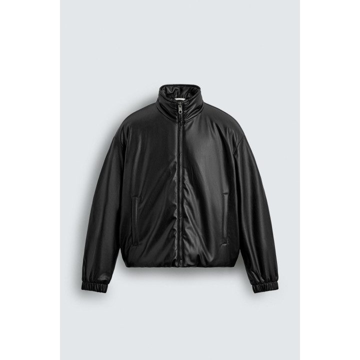 СТЕГАНАЯ КУРТКА ИЗ ИСКУССТВЕННОЙ КОЖИ