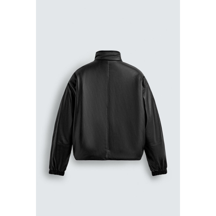 СТЕГАНАЯ КУРТКА ИЗ ИСКУССТВЕННОЙ КОЖИ