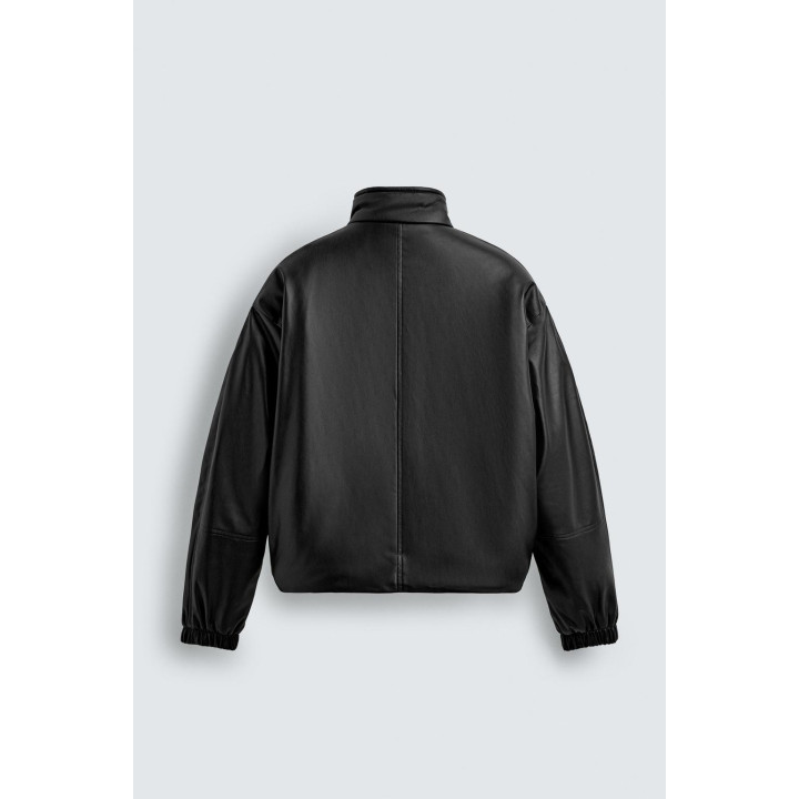 СТЕГАНАЯ КУРТКА ИЗ ИСКУССТВЕННОЙ КОЖИ