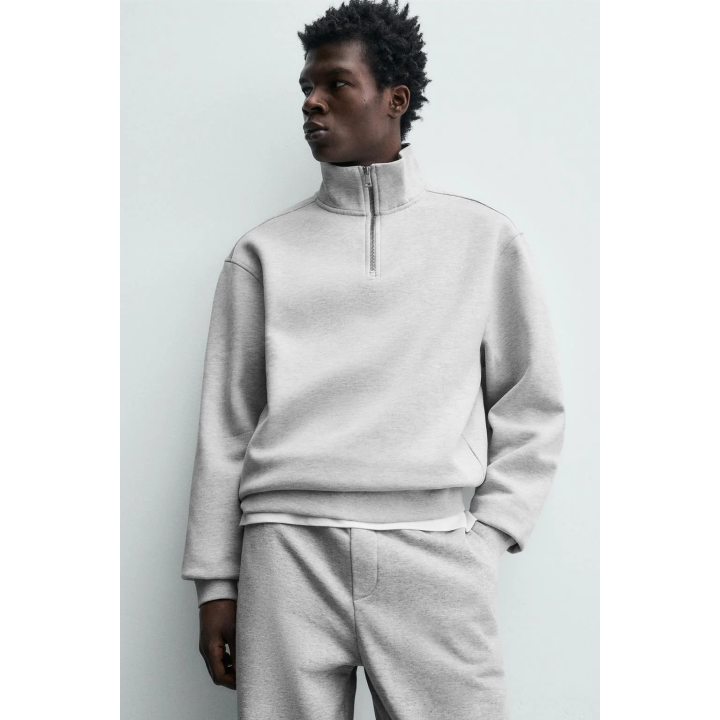 Толстовка с короткой молнией на четверть