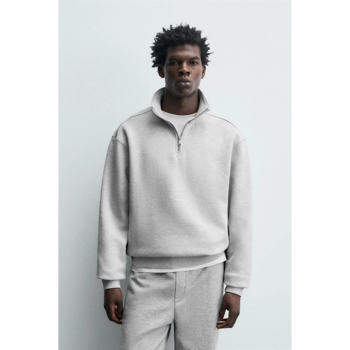 Толстовка с короткой молнией на четверть