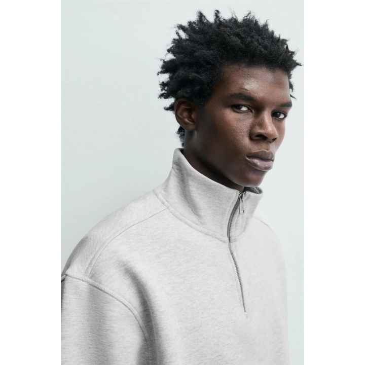 Толстовка с короткой молнией на четверть