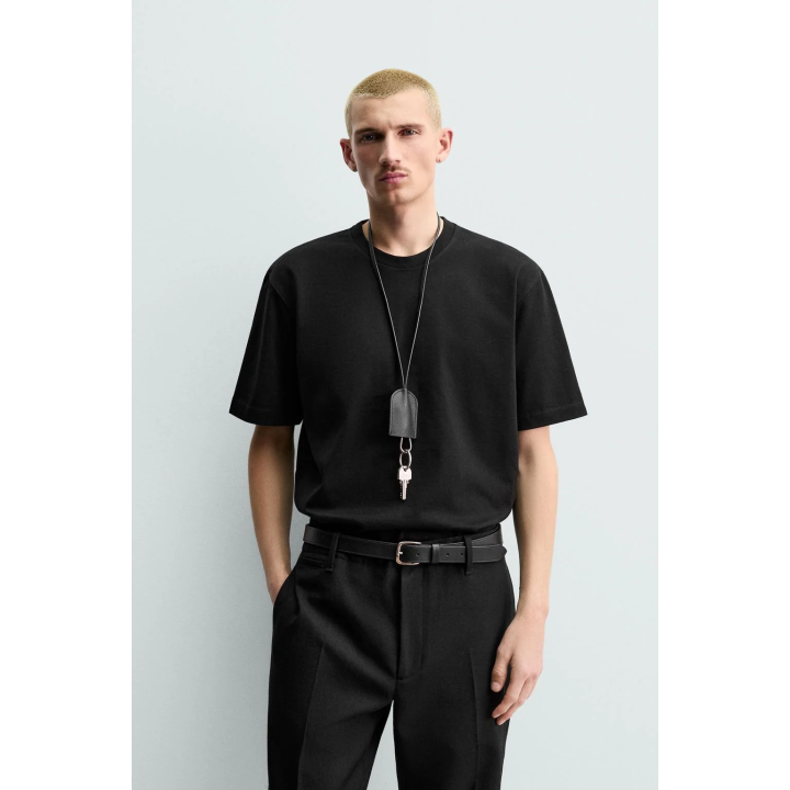 Футболка с коротким рукавом из плотного хлопка