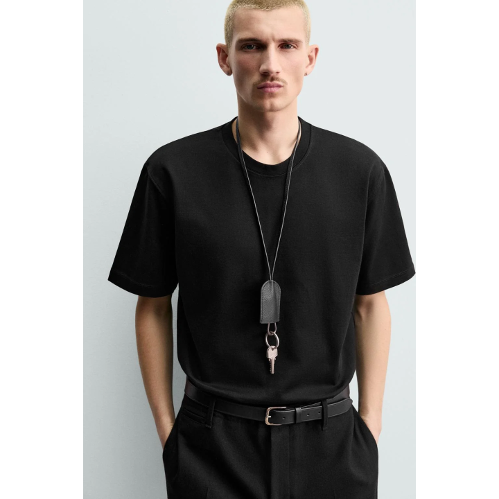 Футболка с коротким рукавом из плотного хлопка